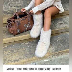 Fashion Nova Brown Tote Bag